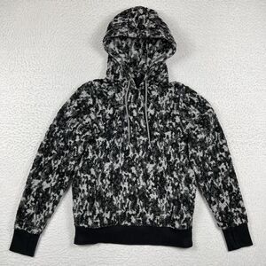 Athleta Sweatshirt Womens Small Black Gray Tugga Sherpa Jacquard Hoodie Casual‎